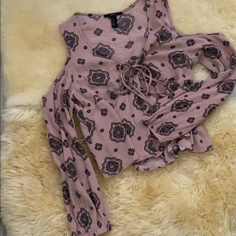 Pink pattern stylish blouse